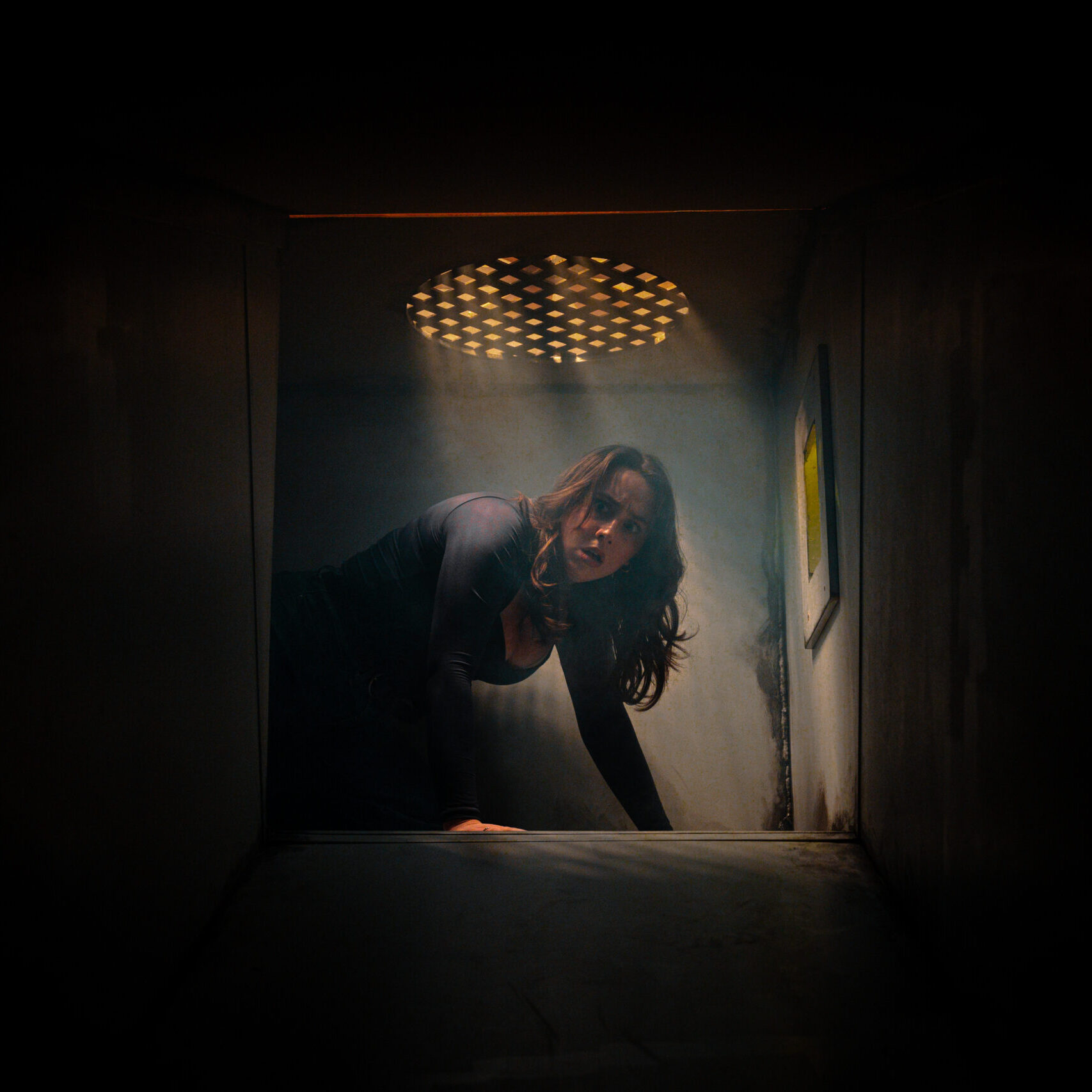 Dark scary crawlspace to navigate through a Zombie Escape Adventure. An Adrenaline packed adventure within the walls of a zombie infected bio-lab.